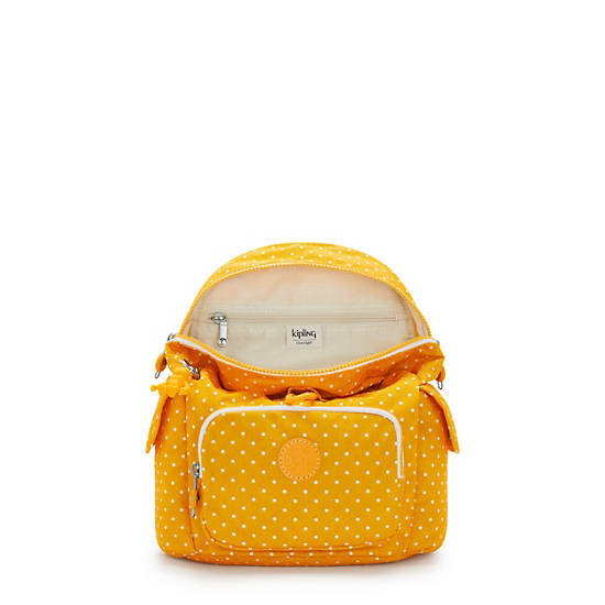 Kipling City Pack Mini Printed Ryggsäck Gula | SE 1720ZU